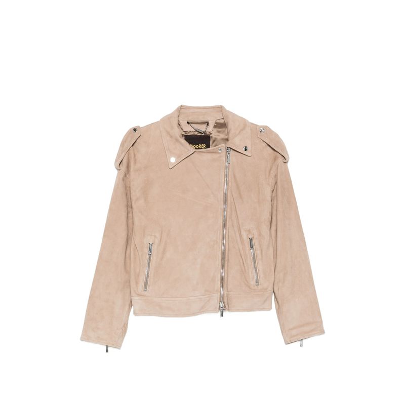 Moorer Neutrals Jackets  Leather Jackets Women